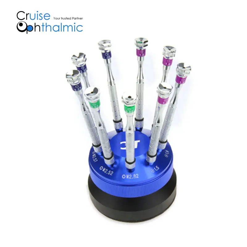 Новинка 3T оптика 9 шт отвертки для очков ремонт с синим держателем|eyeglass repair|screwdriver