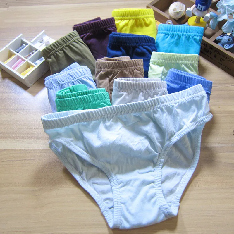 Однотонные хлопковые трусики для мальчиков 12 шт./лот|boys panties|kids briefspanties boys |