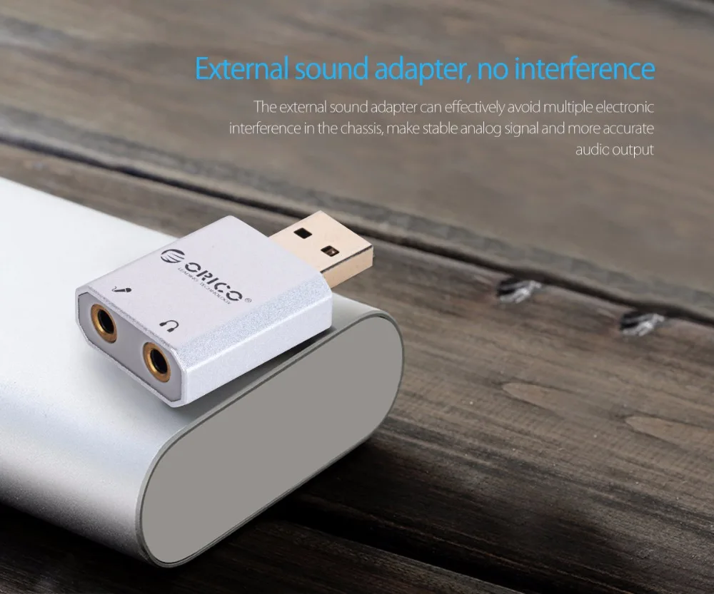 ORICO внешний USB разъем для звуковой карты 3,5 мм мини кабель адаптер стерео микрофон динамик гарнитура аудио для ПК ноутбук концентратор USB