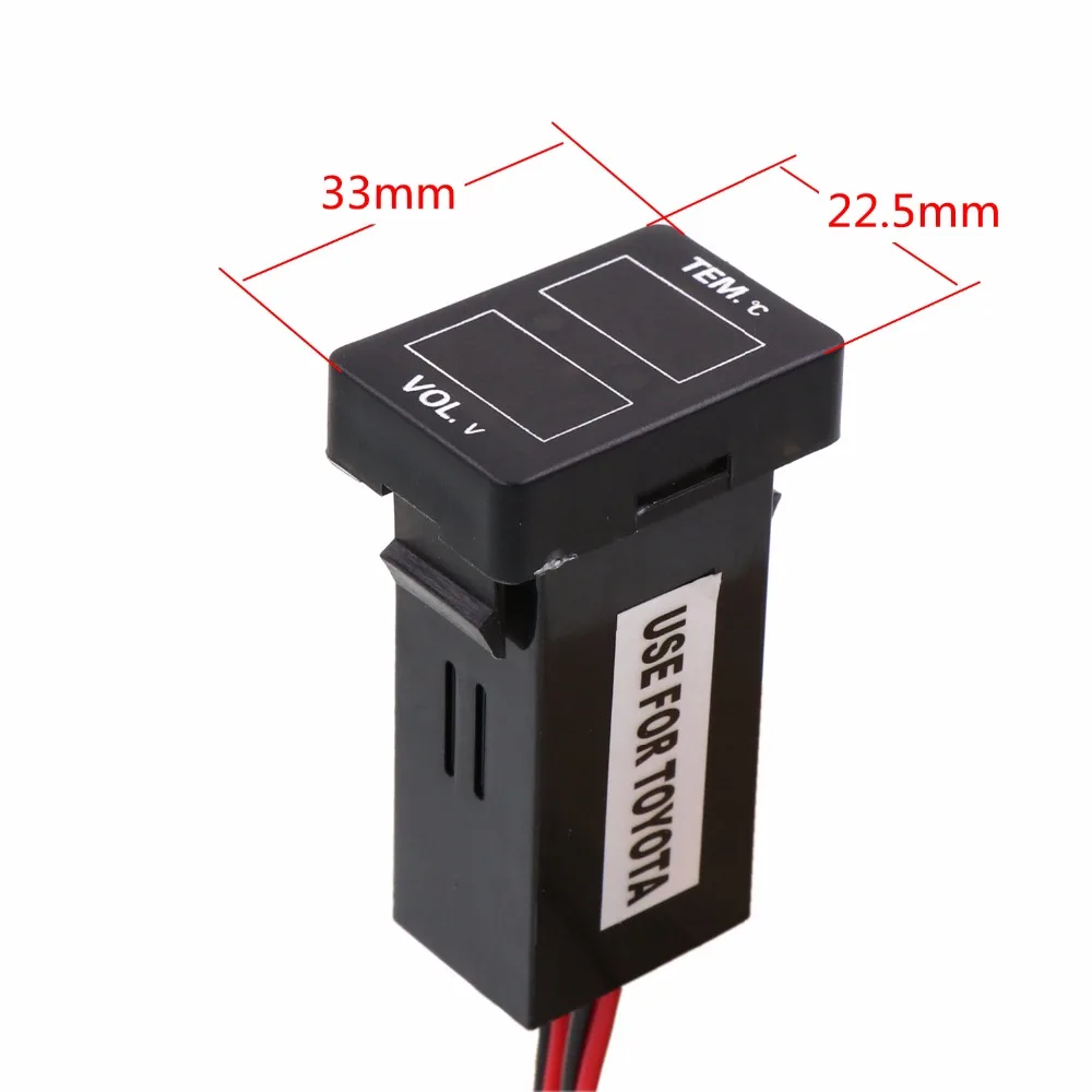 car interface 12v special design with voltage and temperature display use for toyotacamrycorollayarisrav4reizland cruiser free global shipping