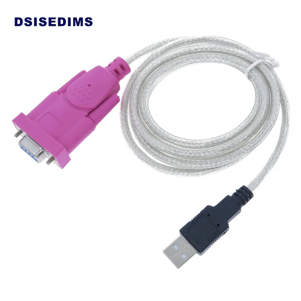 Высококачественный 1 4 м USB 2 0 к RS232 DB9 гнездовой последовательный COM компьютерный
