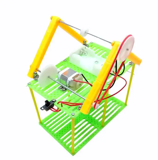 

DIY Electric Sightseeing Cable Car Toy Model Accessories Children Science Technology Small Production Making
