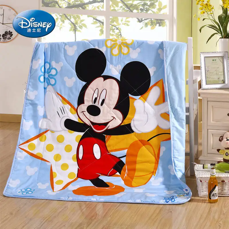 

Disney Blanket Quilt 100% Cotton minnie mickey Summer Napping Sleeping Thin Quilt Washed Cartoon Children Child Baby Girl