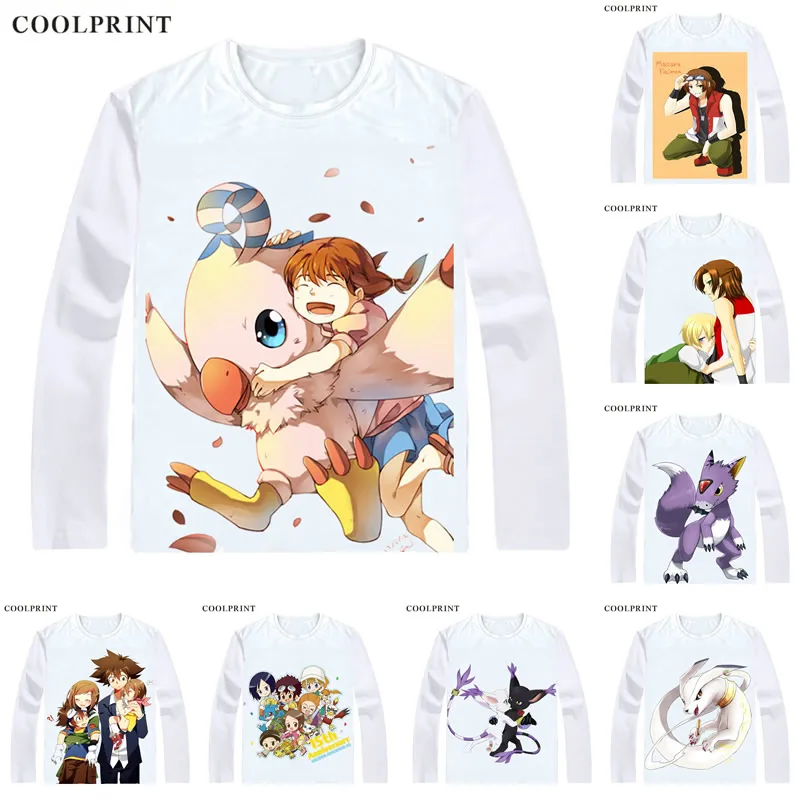 Dejitaru Monsuta Digimon 5 футболок Многоцветные рубашки с длинными рукавами Digimon Savers отряд данных Digimon Seibazu Косплей рубашка