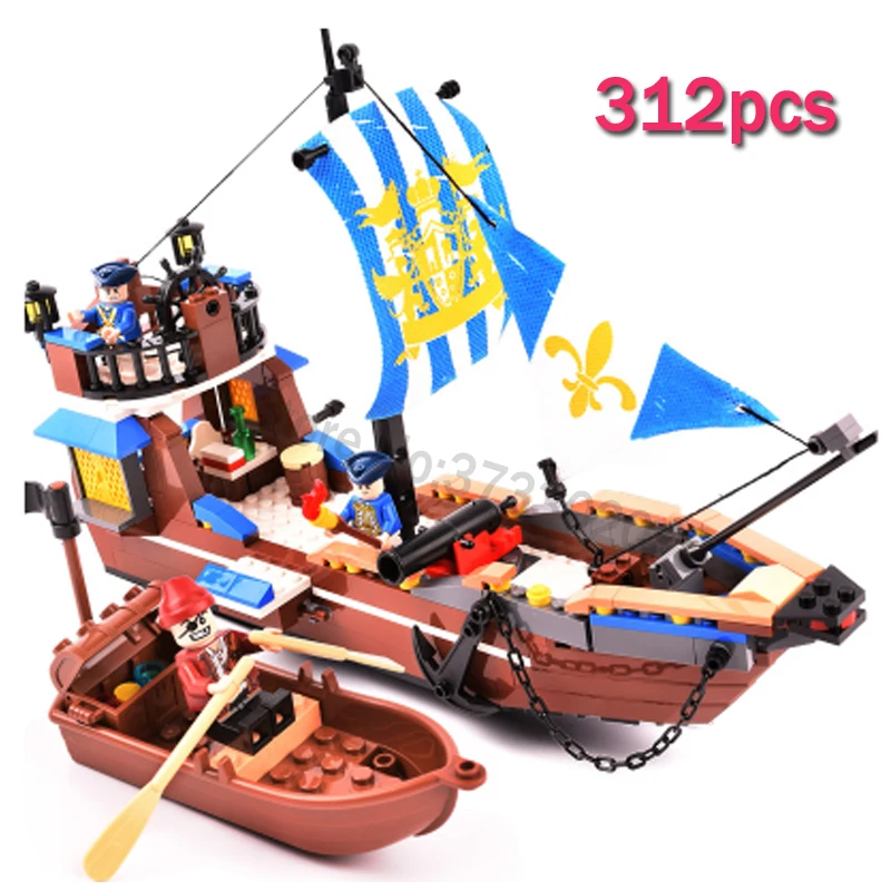 LWKO королевские строительные блоки совместимые с Legoe пиратов обучающая игрушка
