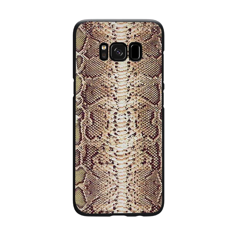B10 Змея питона кожаный силикон чехол для телефона для Galaxy A3 A5 A6 плюс A7 A8 A9 S6 S7 край S8 S9 S10 плюс S10e Note 8 9 J6 - Цвет: B10