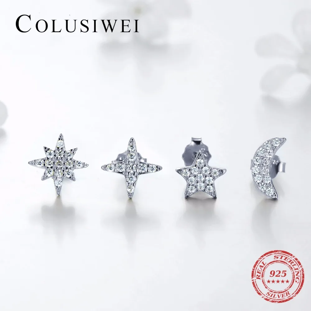 COLUSIWEI Лидер продаж Подлинная 925 стерлингового серебра с милой 9 Стиль небольшие