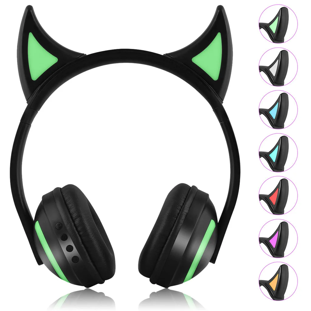 Seven color светодиодный стереонаушники с подсветкой Little devil Bluetooth-гарнитура