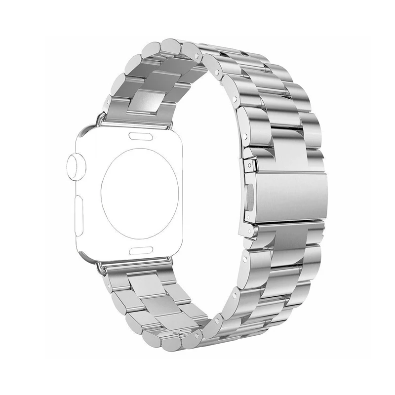 Ремешок из нержавеющей стали для apple watch series 6/5/4/SE/3/2/1 металлический браслет iwatch 44