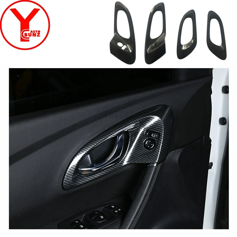 ABS углеродное волокно внутренняя дверная ручка вставка для Renault Kadjar Dynamique 2015 2016 2017