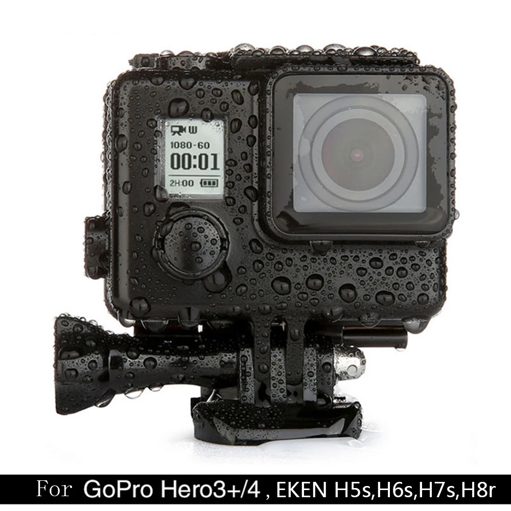 Водонепроницаемый чехол для камеры GoPro Hero 4/3 + EKEN H5S H6S H7S H8r h3r|for gopro hero|eken casecase waterproof |