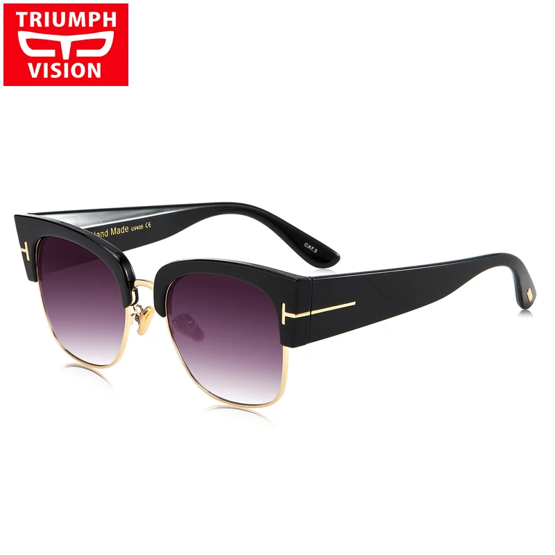 Женские Полуободковые очки TRIUMPH VISION трендовые Квадратные Солнцезащитные