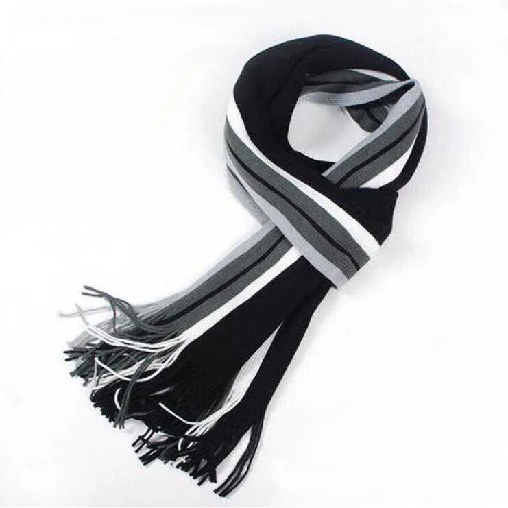 2018 мужская молодежная мода полосатые шарфы теплый вязаный шерстяной зима весна