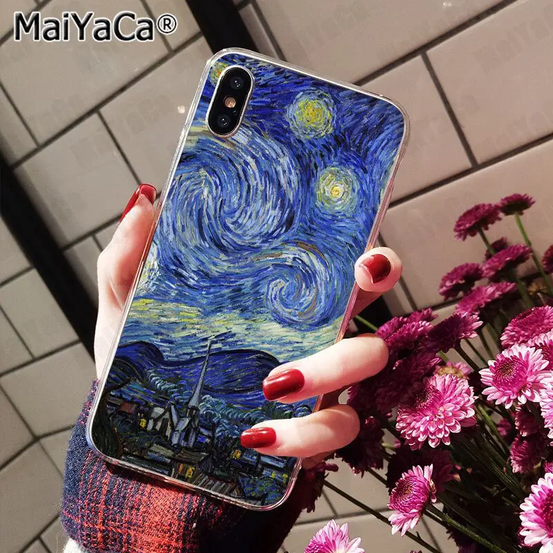 9 Чехол MaiYaCa для iphone 11 pro X 5S XR SE 8 plus 6 7 8 6s plus, чехол с изображением солнца Ван Гога, цветов, палитры, чехол XS MAX - Цвет: 9