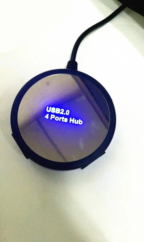 Round LED 4 Port Micro USB Hub 2.0 Splitter High Speed 480Mbps For Apple Macbook Air Tablet Laptop Computer Notebook | Компьютеры и