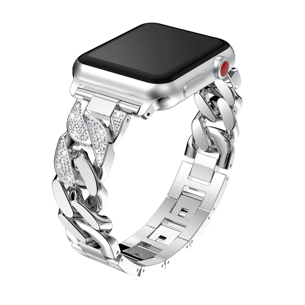 Браслет для часов Apple Watch band 38 мм/42 мм/40 мм 44 браслет из нержавеющей стали со