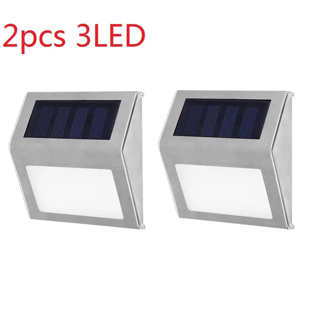 3LED 2PCS 1-4 шт., 20/30 светодиодов, солнечный светильник, PIR датчик движения, солнечный садовый светильник, уличная энергосберегающая лампа для двора - Испускаемый цвет: 3LED 2PCS