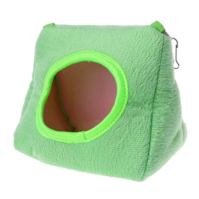 green Милая Подвеска для хомяка дом гамак клетка спящее гнездо Pet кровать крыса, хомяк игрушки теплая и удобная - Цвет: green