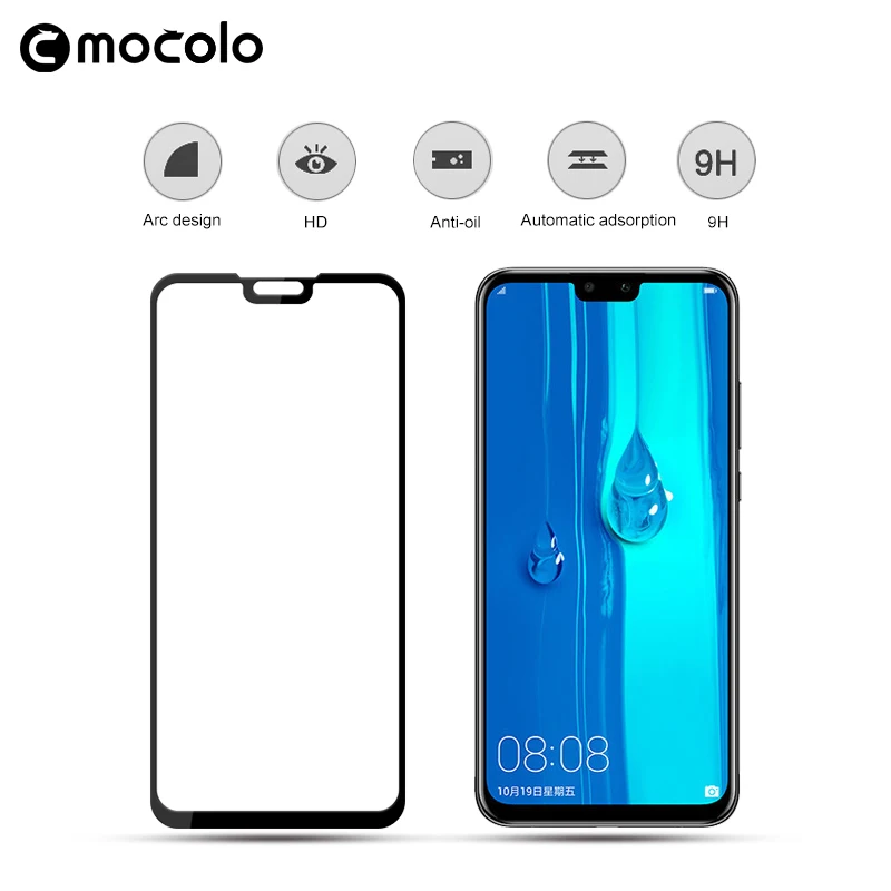 Для Huawei Y9 2019 защита для экрана Mocolo полное покрытие склеенное Закаленное стекло