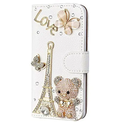 

Handmade Bling Diamond Rhinestone PU Leather Filp Cover Wallet Case for iPhone 12 11 pro max XR X 5s 6 6s Plus 7 8 plus SE 2020