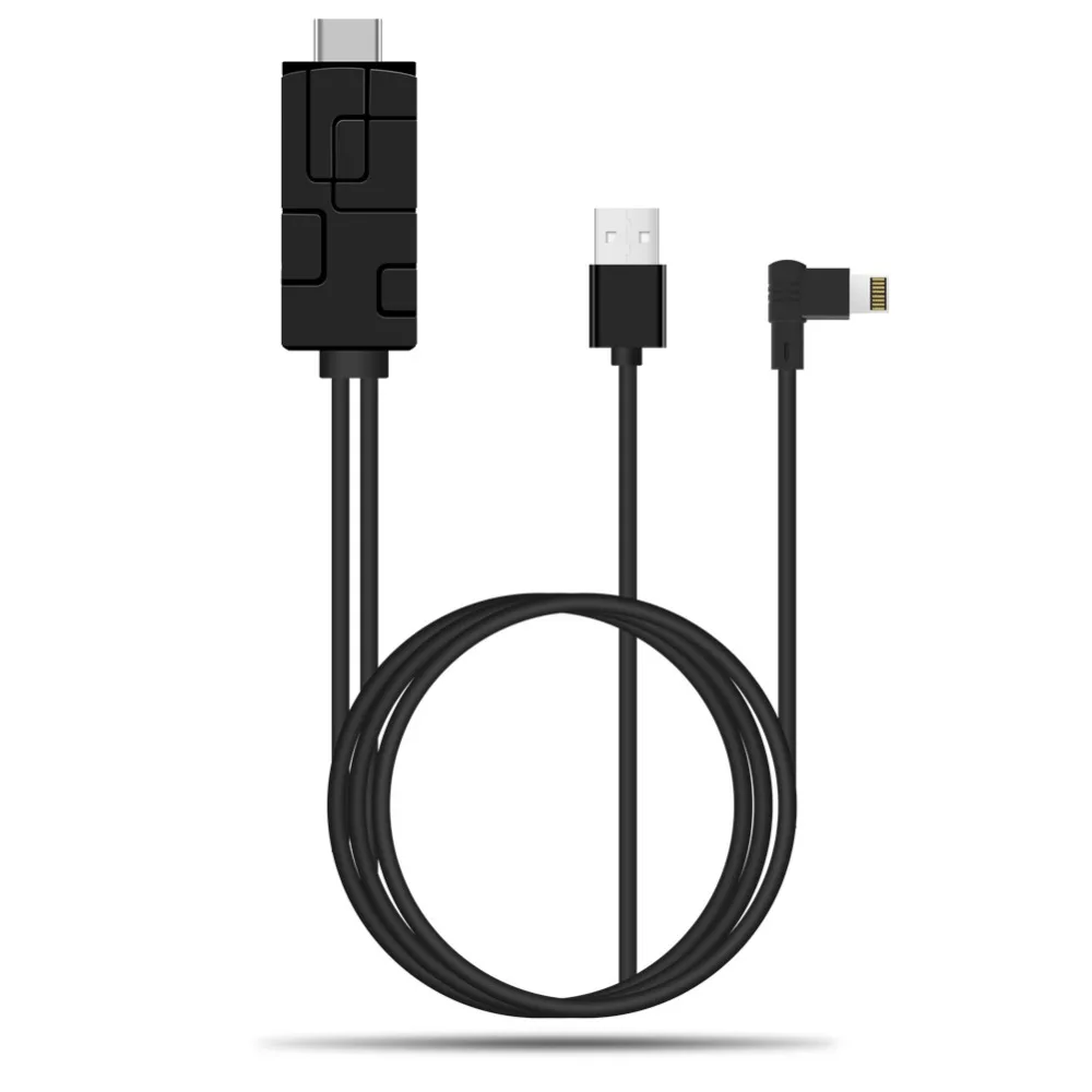MiraScreen Проводная ТВ палка HDMI для Apple iPhone X 8 plus 7 Plus 6 6s 5 5S осветительного кабеля