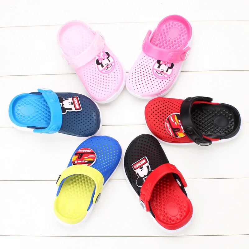 Классные тапочки для малышей с рисунком Микки Мауса сандалии маленьких