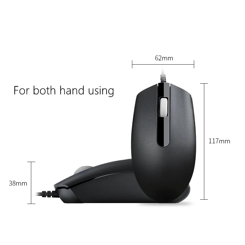 Проводная USB оптическая мышь Dearmo M180 с 3 кнопками компьютерная 1000 DPI совместима ПК