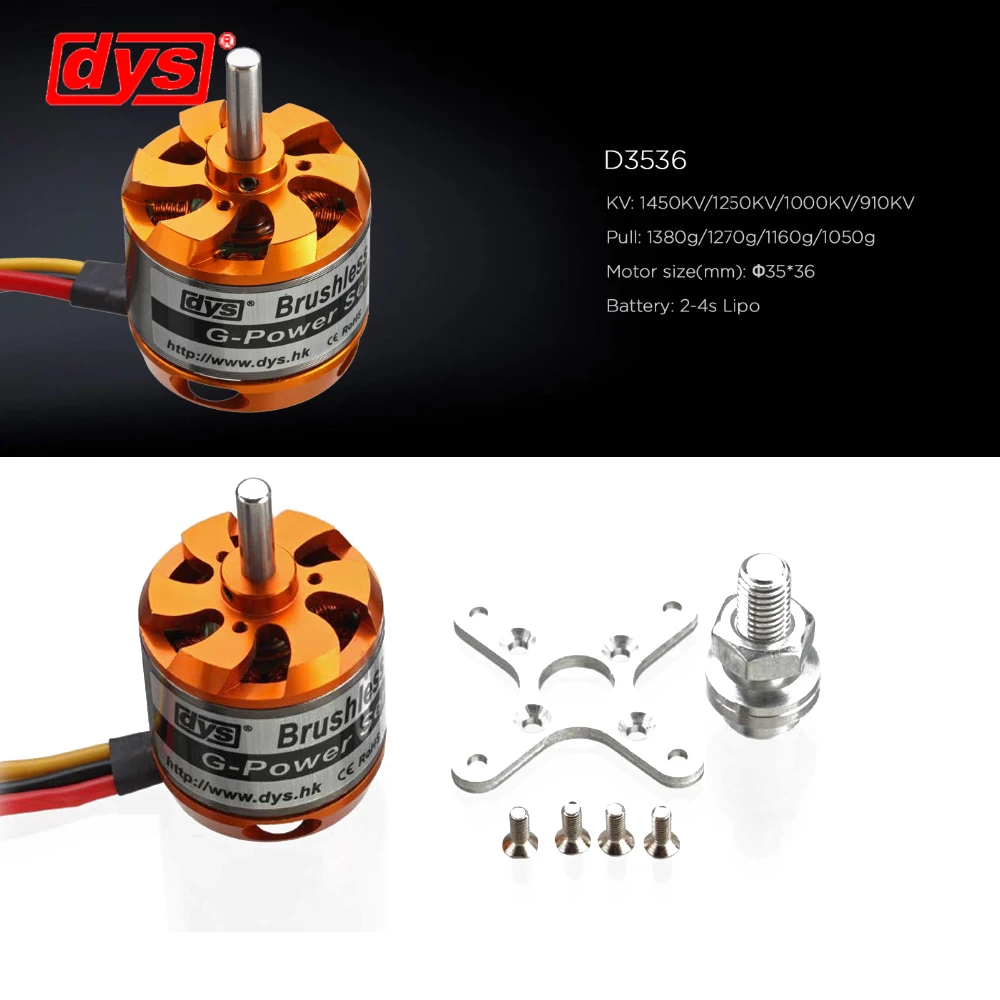 Радиоуправляемый мотор. DYS D3530 1100KV/1400KV/1700KV бесщеточный Outrunner мотор для мини