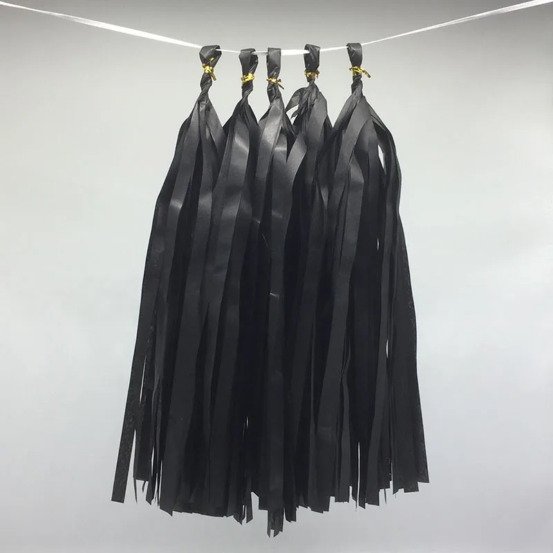 black 25*35 см бумажный баннер с кисточками на день рождения, свадьбу, вечеринку, день рождения ребенка, рождественские праздничные шары, украшение для одного года - Цвет: black