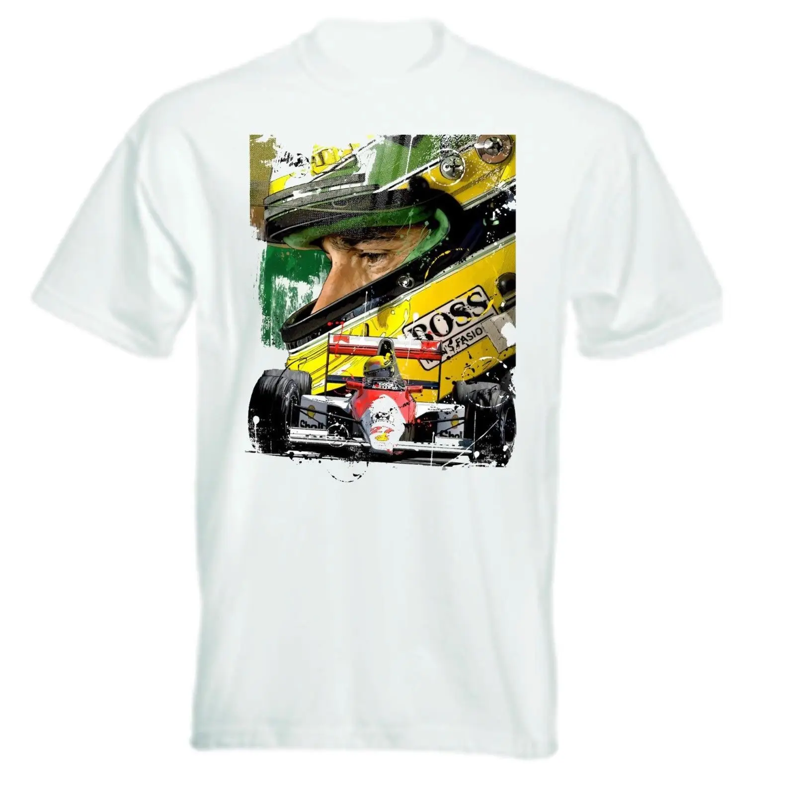 

Fashion 2019 Top Tee Mens AYRTON SENNA ARTWORK T SHIRT Print T Shirt