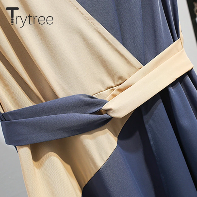 Trytree 2019 летнее Повседневное платье для женщин с v образным вырезом без рукавов