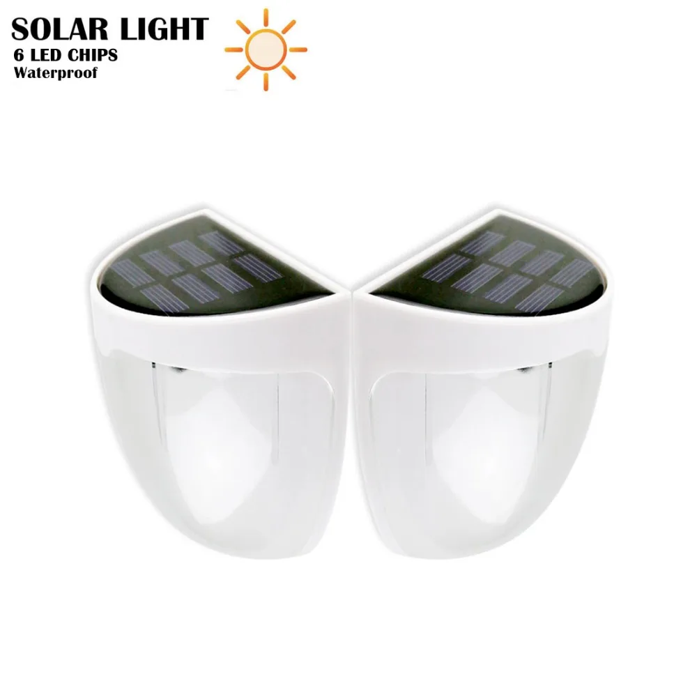 Водосберегающая форма IP55 Водонепроницаемый 6 LED Солнечный Свет наружный