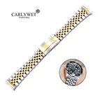 CARLYWET 19 20 мм Оптовая Продажа Полые изогнутые закручивающиеся Звенья из нержавеющей стали сменный юбилейный браслет для часов Datejust