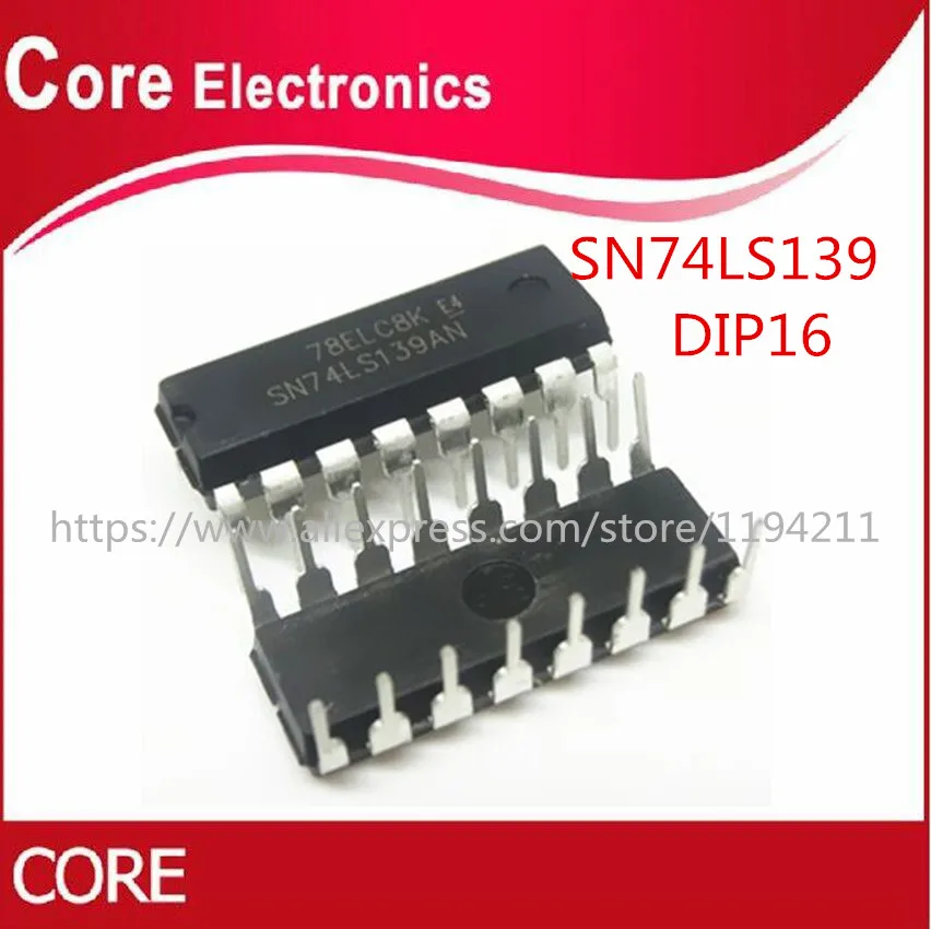 100 шт. SN74LS139AN DIP 16 SN74LS139N DIP16 74LS139 HD74LS139P|Интегральные схемы| |