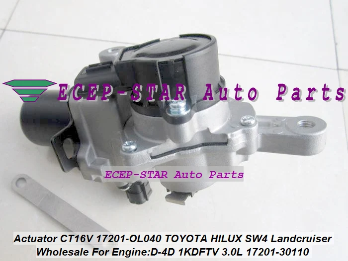 Турбо привод CT16V 17201 30110 0L040 OL040 для Toyota Fortuner Hilux Land Cruiser 3.0D 1KD FTV 171HP|Воздухозаборники|