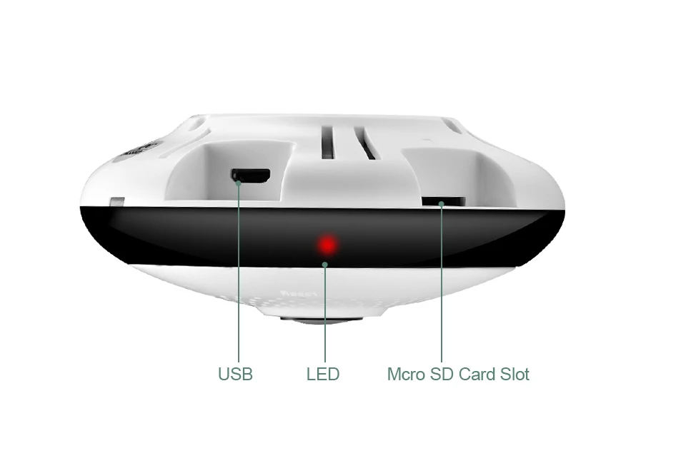 Беспроводная Wifi ip камера hamrotte HD960P 360 градусов 3D VR панорамная ночного видения