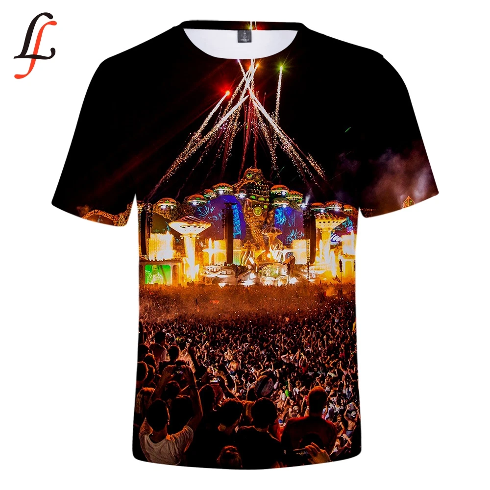 Tomorrowland 3D Print Casual T-shirts Women Men Summer Clothes K pop Harajuku Hot Sale Short Sleeve Tee Shirt Plus Size 4XL | Женская