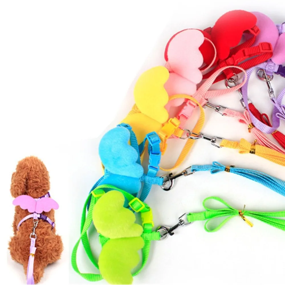 Регулируемый ангел крыло сундук для собак жилет поводок ремень набор дышащая