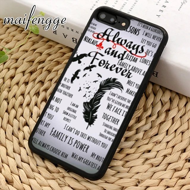 Чехол maifengge для iPhone 5 6s 7 8 plus 11 12 Pro X XR XS max Samsung S7 edge S8 S9 Дневники вампира всегда и