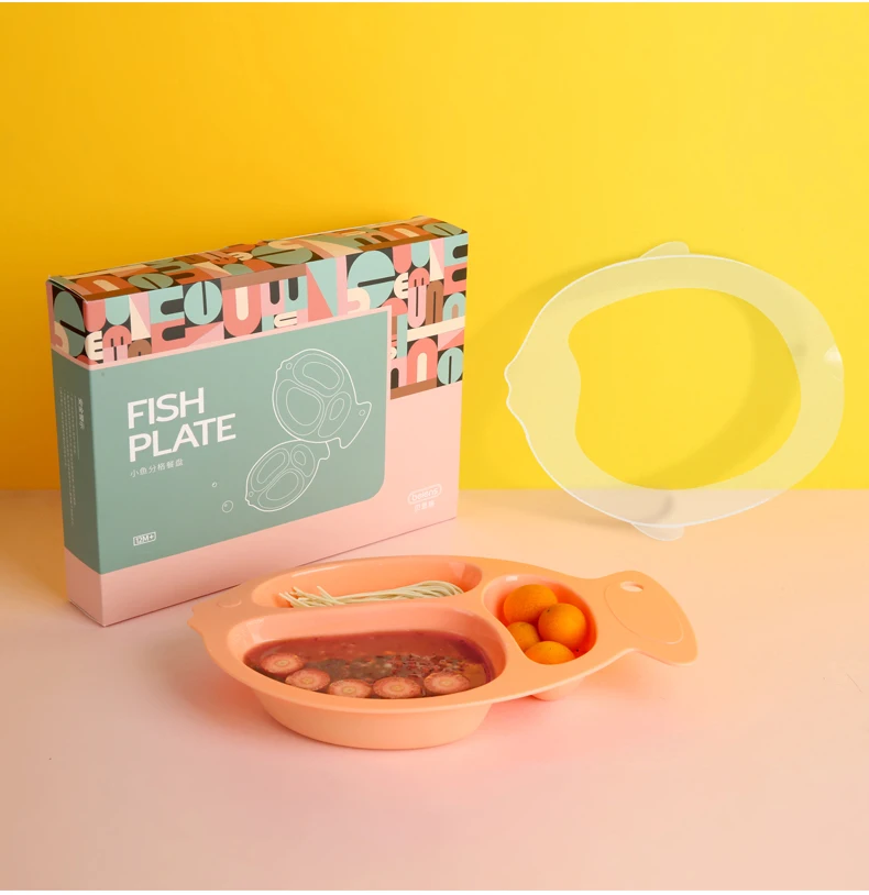 Beiens детская тарелка кормушка Platos Infantil форма рыбы блюда для детей Детская обучающая чаша посуда БАП бесплатно Assiette Enfant