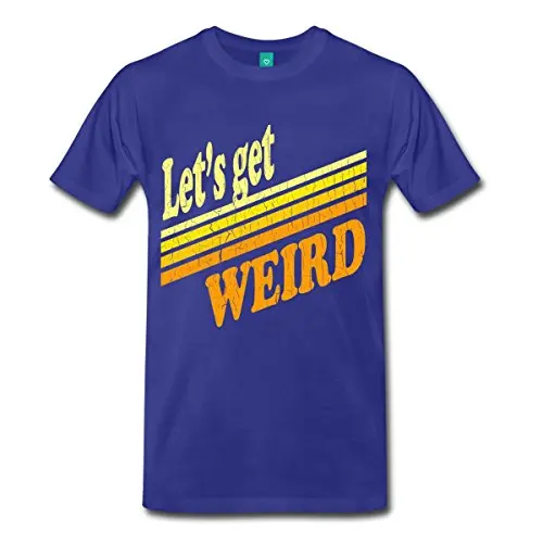 Винтаж давайте weird мужская premium t shirt футболка о образным вырезом лето личности