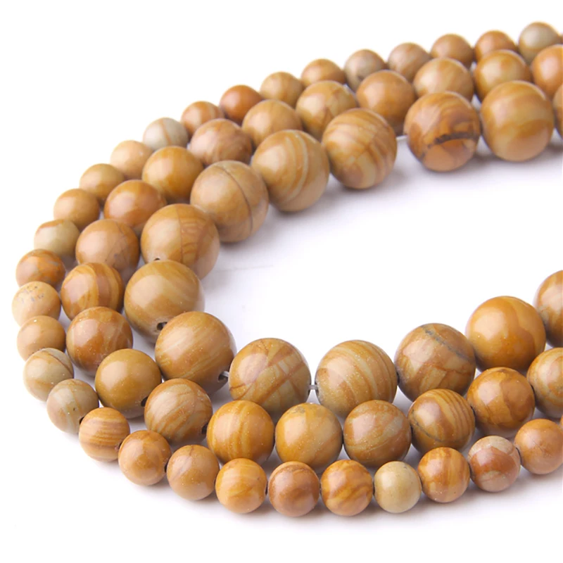 

Wholesale Natural Smooth Map Stone Round Loose Beads For Women Men Jewelry Making DIY Bracelet Necklace 4/6/8/10/12mm