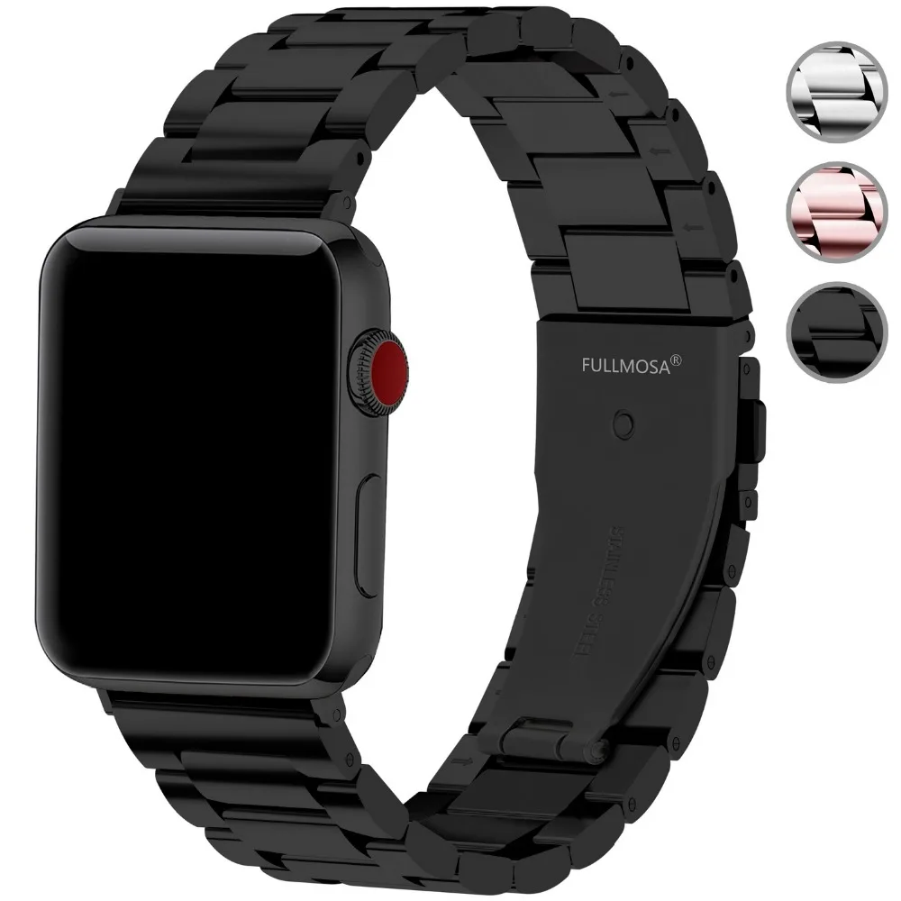 Ремешок сменный из нержавеющей стали для Apple Watch Band твердый металлический браслет
