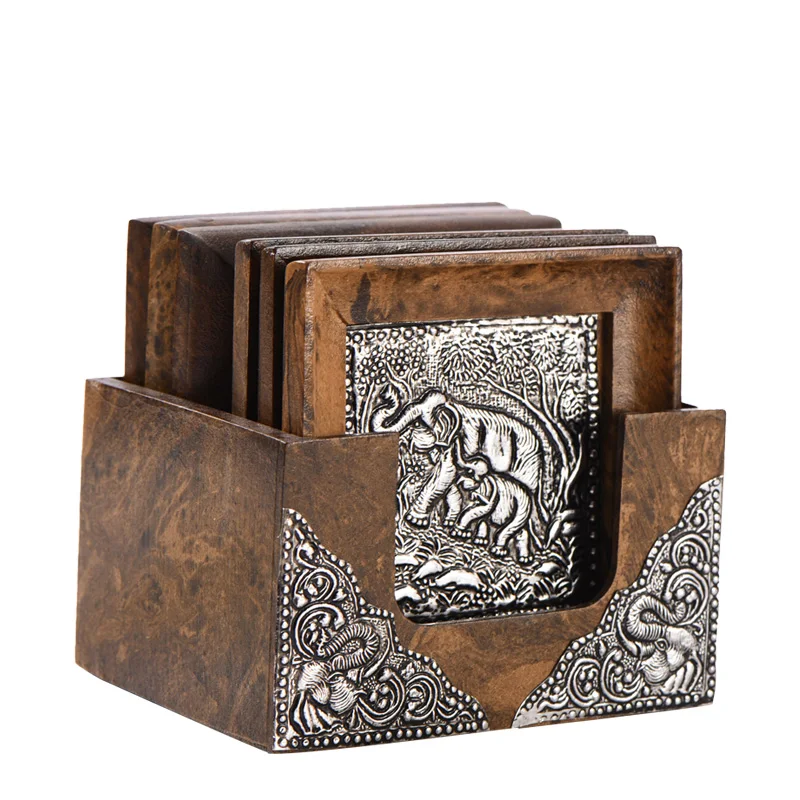 Новый год креативный деревянный коврик для посуды художественная мебель ретро