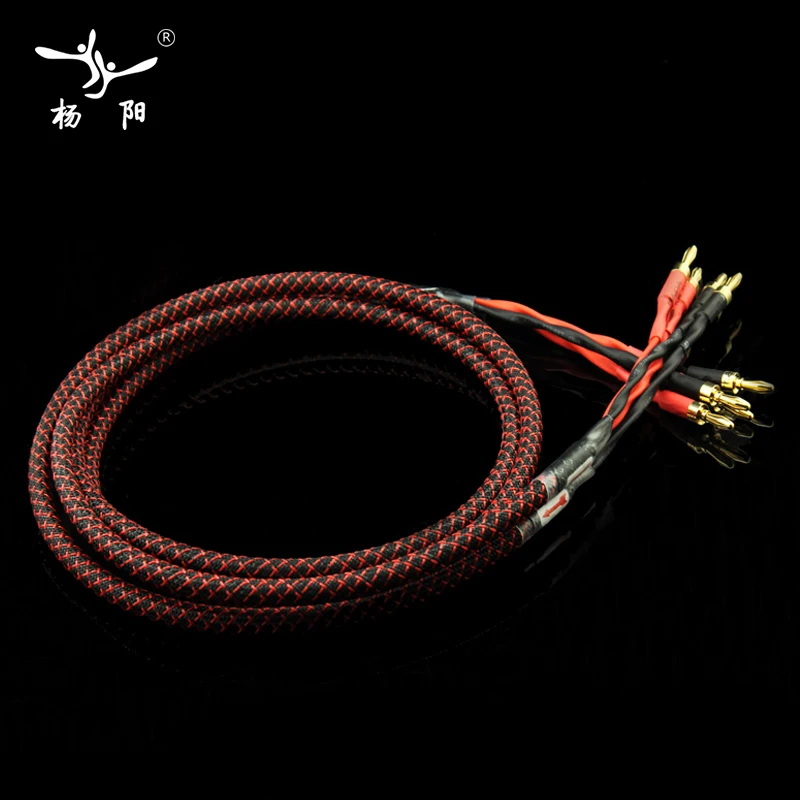 YYAUDIO 1 пара HiFi 2 банан к динамик кабель/Canare 4S8 аудио кабель для усилителя м/1 5 м/2 м/3