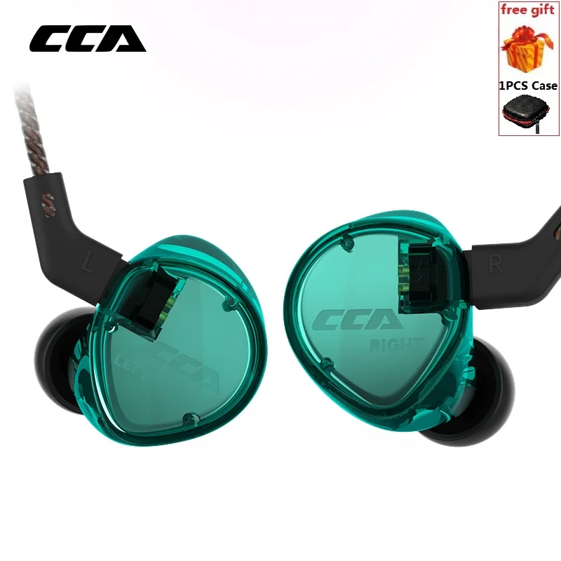 Внутриканальные наушники CCA C04 1BA + 1DD гибридные Hi Fi для диджея монитора спортивные