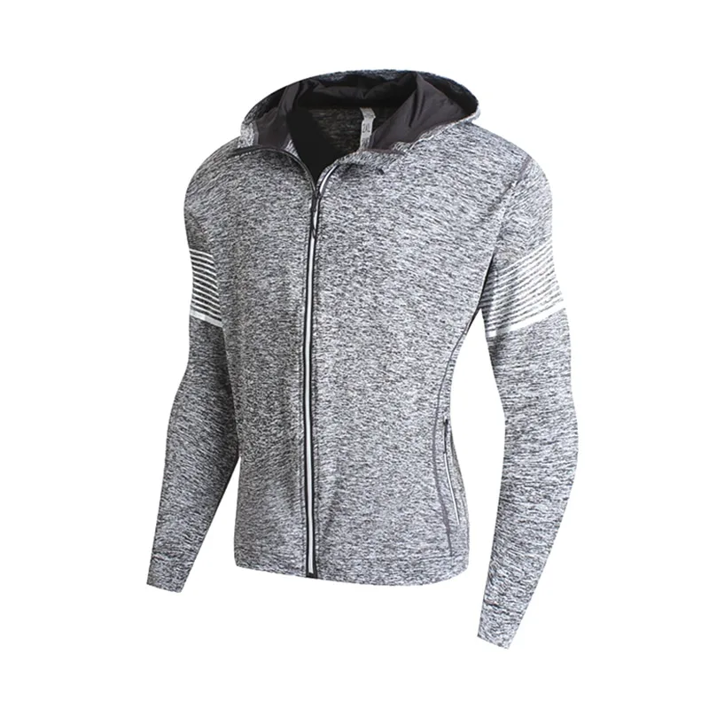 

Casual Men Elastic Sweatshirt Hooded Jacket Zip Long Sleeve Autumn Warm Coat Tops H8
