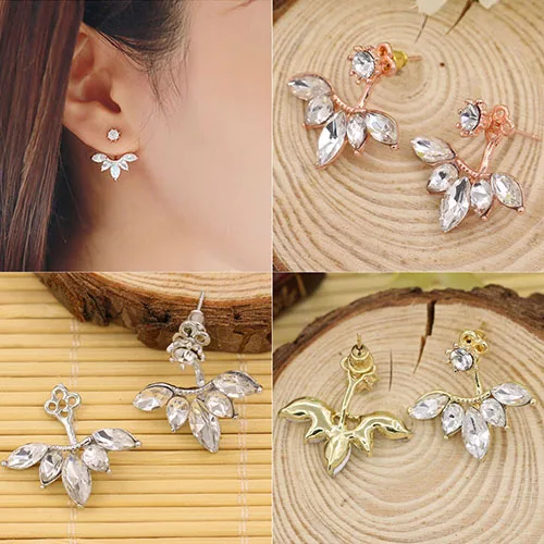 Женские серьги-гвоздики из сплава с кристаллами | Украшения и аксессуары