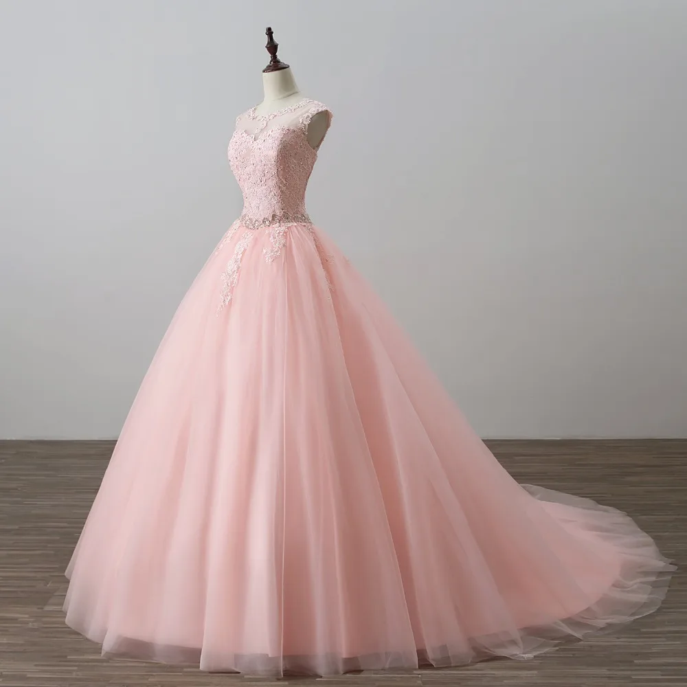 ANGELSBRIDEP сладкий 16 розовое Пышное Платье миди платье сексуальное прозрачное шея