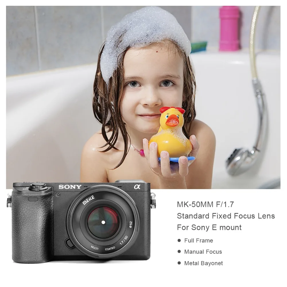 Meike MK 50 мм f/1 7 Большая диафрагма ручная фокусировка объектив для Sony E mount